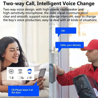 Wireless HD Video Doorbell - Tuya Smart, PIR Motion Detection