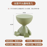Cartoon-Inspired Flat Head Coffee Table – Light Luxury Plastic Side Table for Small Spaces