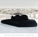 Italian minimalist designer polar bear shape large flat fabric sofa Internet celebrity hotel villa lazy sofa