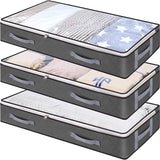 Underbed Storage Bag Four Portable Foldable Quilt Bag Wardrobe Clothes Storage Box Dustproof Organizer Large Capacity