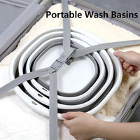 Plastic Folding Basins Portable Wash Basins Folding Laundry Tub Adult Baby Bath Basin Bathroom Kitchen Accessories Wash Basin