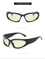 Fashion Punk Goggle Y2k Luxury Brand Sunglasses Women Wrap Around Sun Glasses 2000'S Shades Eyewear UV400 Female Eyeglasses
