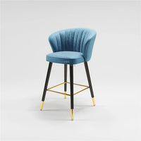 New Nordic Bar Chair Light Luxury Modern Wrought Iron Flannel/leather Backrest The Bar Chair Minimalist Bar Front Desk Chairs TG