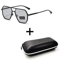 Luxury Metal Photochromic Sunglasses Men Women Fashion Polarized Sun Glasses Stylish Chameleon Anti-glare Driving Shades UV400
