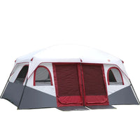 Large Double-Layer Camping Tent – 2 Bedrooms + Living Area, Summer Outdoor Sun Shelter