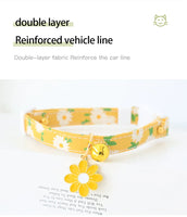 Cat Collars Adjustable Pet Collar For Bell Safety Buckle Planet Jewelry Flower Cute Dog Necklace Pet Products Cat Accessories