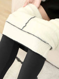 Women Pants Warm Winter Thick Velvet Legging High Waist Black Leggings Compression Thick Lamb Wool Pants Cold Resistant Pants