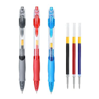 Retractable Gel Pen Set – 13 or 30pcs Black, Red & Blue Ink Ballpoints