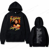 Tupac 2pac Graphic Hoodie Men Clothing Fashion Oversized Hip Hop Comfortable Autumn Winter Sweatshirt Male Casual Fleece Hoodies