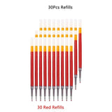 Retractable Gel Pen Set – 13 or 30pcs Black, Red & Blue Ink Ballpoints
