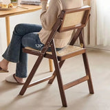 Stackable Wooden Dining Chair – Foldable Woven Seat for Kitchen, Patio & Balcony