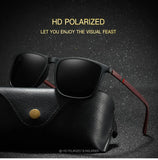 Luxury Vintage Square Polarized Sunglasses Men Women Fashion Travel Driving Fishing Anti-glare Sun Glasses TR90 Eyewear UV400