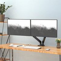 Monitor Stand for 13-32 inches Screens, Dual Monitor Mount Gas Spring, Dual Monitor Arm Full Motion Adjustable