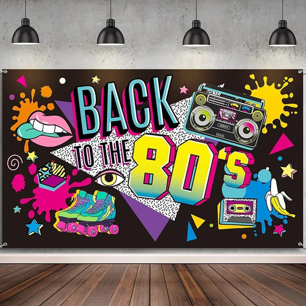 80s Party Banner & Disco Backdrops