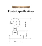 10PCS Strong Magnetic Hooks – Multi-Purpose Kitchen, Bathroom & Home Storage Hangers