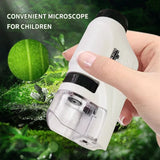 Mini Pocket Microscope Kit 60 To120x Portable Laboratory Microscope With LED Light For Kids Science Experiment Utensils