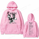 Tupac 2pac Graphic Hoodie Men Clothing Fashion Oversized Hip Hop Comfortable Autumn Winter Sweatshirt Male Casual Fleece Hoodies