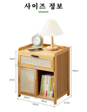 Solid Wood Nightstand – Modern Bedside Drawer Cabinet