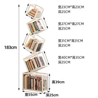 Rotating Bookshelf Organizer – Stylish Storage for Books & Magazines