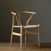 Nordic Cane-Woven Wooden Armchair – Indoor/Outdoor Lounge Chair