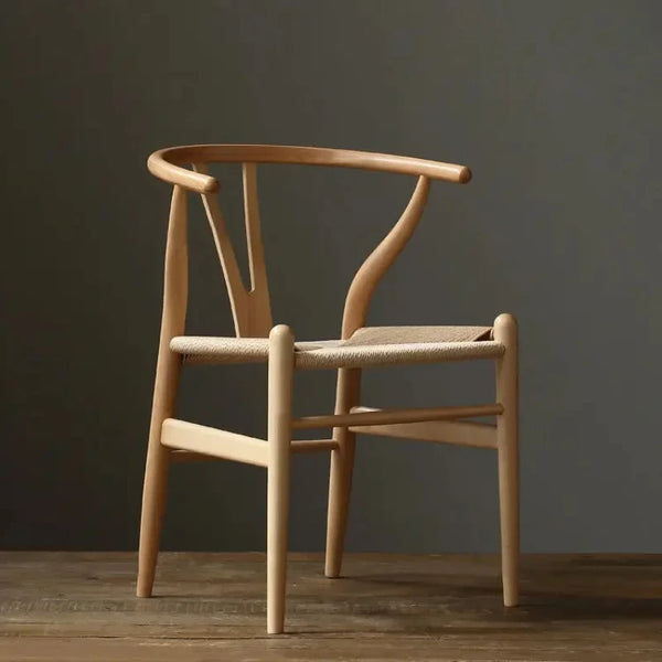 Nordic Cane-Woven Wooden Armchair – Indoor/Outdoor Lounge Chair