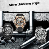 Men Military Watch Digital 50m Waterproof Wristwatch LED Quartz Clock Sport Watch Male Big Watches Men Relogios Masculino - Jack's Clearance