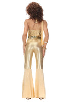 Vintage Rock Disco lovers Singer Costumes Women 70s 80s Hippie Costume Stage Performance golden Dancing Outfit