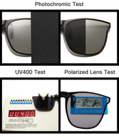Polarized Clip On Sunglasses Men Photochromic Car Driver Goggles Night Vision Glasses Anti Glare Vintage Square Glasses