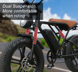 Electric Bike 20'' Fat Mountain Bike 750W Adult ebike 48V 15Ah Battery 4.0 Tire Men Electric Bicycle Snow Bike Dual Suspension