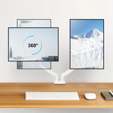 Monitor Stand for 13-32 inches Screens, Dual Monitor Mount Gas Spring, Dual Monitor Arm Full Motion Adjustable