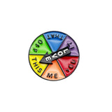 Rotating Arrow Rainbow Letter Brooch: Multi-functional Pin Badge