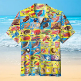 Funny Hawaiian Shirt - Ice Cream Print, Summer Short Sleeve, Oversized Men's Shirts