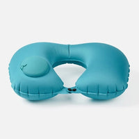 Inflatable U-Shaped Travel Pillow with Milk Silk Cover