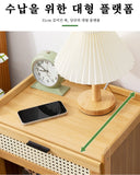 Solid Wood Nightstand – Modern Bedside Drawer Cabinet