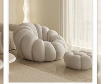 Pumpkin-Shaped Lazy Sofa – Cozy & Washable Lounge Chair for Any Room