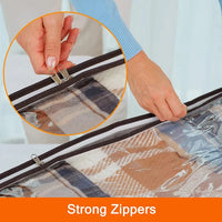 Underbed Storage Bag Four Portable Foldable Quilt Bag Wardrobe Clothes Storage Box Dustproof Organizer Large Capacity