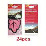 Natural Vanilla Tea Leaf Car Air Fresheners – Hanging Auto Perfume (3–60 Pack)