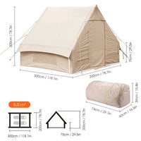 Inflatable Waterproof Camping Tent - 5-8 Person