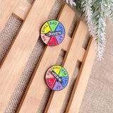 Rotating Arrow Rainbow Letter Brooch: Multi-functional Pin Badge
