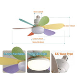 40W LED Ceiling Fan Light with Remote – Dimmable E27 Bulb for Living Room & Study