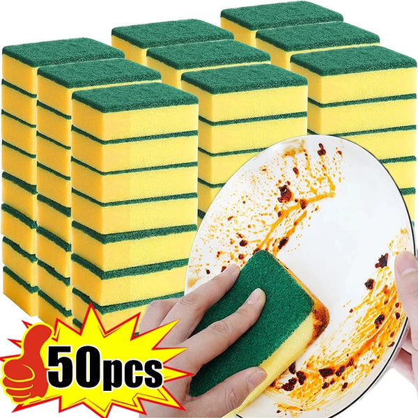 Double-Sided Heavy-Duty Magic Cleaning Sponge – For Motorcycles, Pots & Kitchens