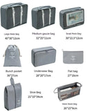 7/8/9/10 Pcs Set Travel Organizer Storage Bags Suitcase Packing Cubes Set Cases Portable Luggage Clothes Shoe Tidy Pouch Folding