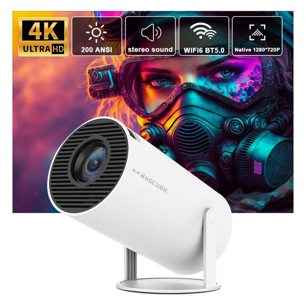 Transpeed 4K Android 11 Projector - Dual WiFi6, 200 ANSI, Allwinner H713, BT5.0, 1080P, Portable Cinema