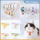 Cat Collars Adjustable Pet Collar For Bell Safety Buckle Planet Jewelry Flower Cute Dog Necklace Pet Products Cat Accessories
