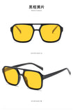 adult style, sunglasses, square Double new beam personalized Korean version, trendy sunglasses, high-end, UV resistant,