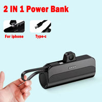 10000mAh Mini Portable Power Bank External Battery Plug Play Power Bank Type C Fast Effective Charger For iPhone Samsung Huawei