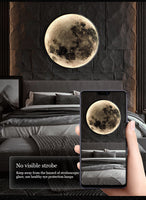 Nordic Modern Designer Art Minimalist Moon Wall Lamp Foyer Gallery Background Bedroom Bedside Roof Creative Decoration Hotel Bar