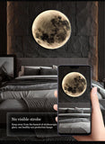 Nordic Modern Designer Art Minimalist Moon Wall Lamp Foyer Gallery Background Bedroom Bedside Roof Creative Decoration Hotel Bar