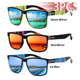 3PCS Classic Square UV400 Sunglasses – Men & Women, Lightweight Outdoor Driving & Fishing