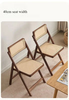 Stackable Wooden Dining Chair – Foldable Woven Seat for Kitchen, Patio & Balcony